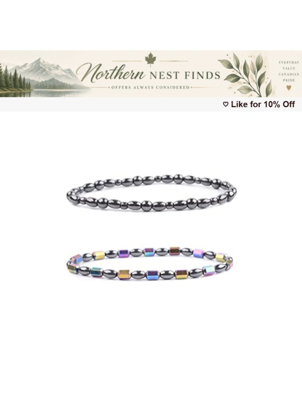 Hematite Obsidian Beaded Therapy Anklet Adjustable Smoking Cessation Gift